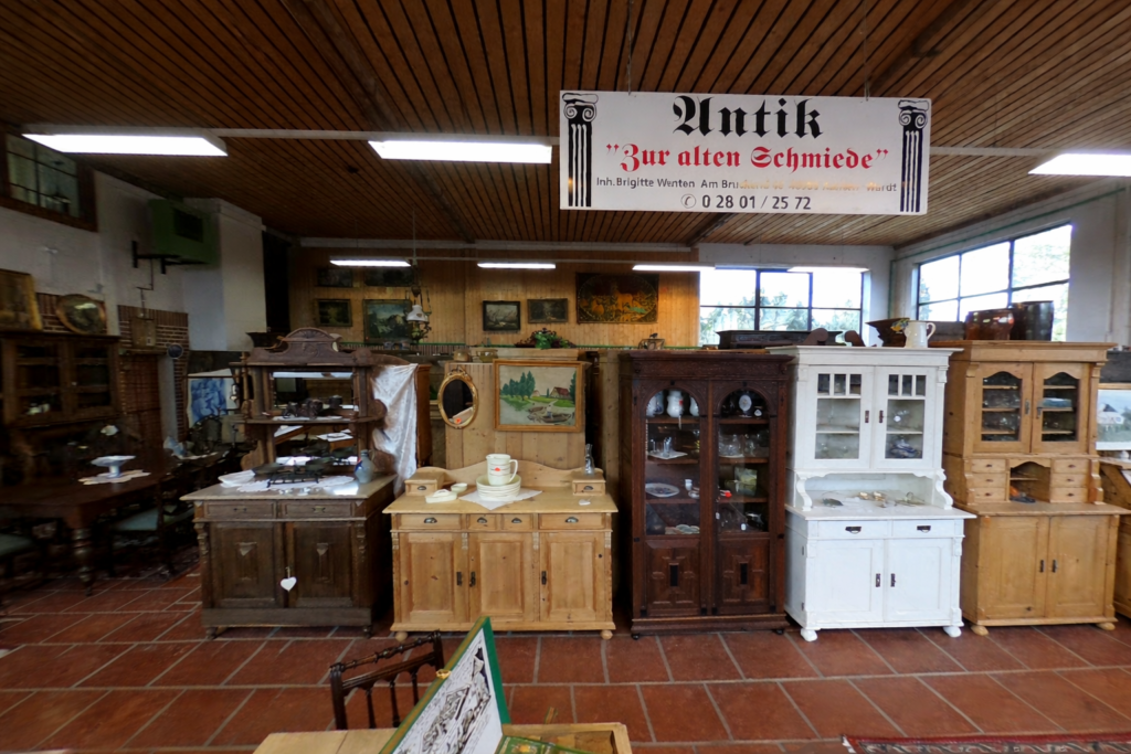 Antique treasures in a charming shop